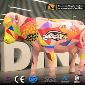 MYDINO modelo de <span class=keywords><strong>vaca</strong></span> <span class=keywords><strong>3D</strong></span> mecánico animal de resina de tamaño natural - Product Image 3