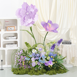 Arrangement floral artificiel Greenway, grande taille, fleurs en soie décoratives pour intérieur et extérieur, pour salle d'exposition, salle de diffusion en direct - Product Image 2