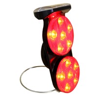 Projecteur solaire haute intensité avec coque réfléchissante en PC/ABS, indice IP66, écran LED clignotant pour avertissement de circulation