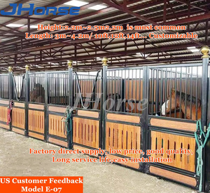 Kuda portabel stabil dengan kayu jati pintu ganda pabrik digunakan pagar peternakan baja untuk tempat penampungan Paddock - Product Image 4