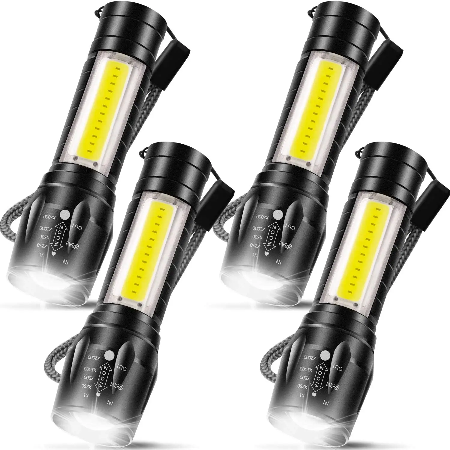 Waterproof 3W COB LED XPE Pocket Tiny Rechargeable Torch Light Multi-Function Rechargeable Mini Flashlights With COB Side Light