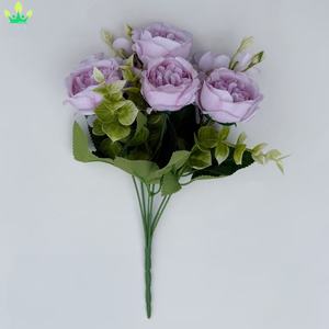 Flores Artificiales de Seda, Ramo de Rosas con Hojas, Decoración para el Hogar, Bodas, Fiestas, Jardín, Jarrones, Mesas, Cafeterías - Product Image 6