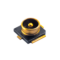 MUP Conector Coaxial RF Negro 1 con Montaje de Cable 4 Pin de Soldadura Cable de TV Micro RF para Campo de Comunicación por Radio