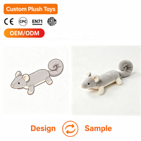 Adorable jouet en peluche souris anime Kawaii en coton PP, personnalisable avec logo, marque ODM, vente en gros, cadeau promotionnel