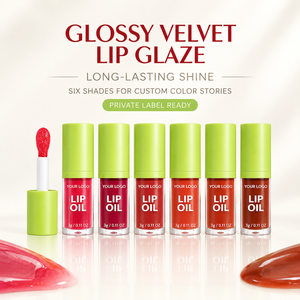 Brillo Labial Líquido Hidratante con Acabado Terciopelo Brillante HKH Private Label, 6 Tonos, Larga Duración, Fórmula Personalizada OEM ODM - Product Image 1