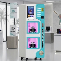 Machine de nettoyage de casques de moto commerciale sud-américaine, désinfection thermique/vapeur, ozone/UVC/aromathérapie, LTE, paiement multi-mode