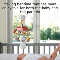 Mobile musical pour bébé Tumama, jouet de lit pour enfants, cloche de lit en plastique, mobile suspendu pour berceau avec projecteur, jouets pour bébé