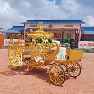 Charrette de princesse romantique en forme de citrouille, chariot de mariage Cendrillon pour événements commerciaux - Product Image 2