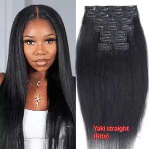 Extensiones <span class=keywords><strong>de</strong></span> Cabello Rizado <span class=keywords><strong>Natural</strong></span> <span class=keywords><strong>de</strong></span> Camboya al por Mayor con Cinco Clips, Larga, para Peluca o Postizo - Product Image 5