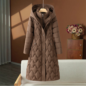 Abrigo Largo Holgado de Algodón con Capucha y Cintura Definida para <span class=keywords><strong>Mujer</strong></span>, Nuevo Modelo de Invierno, a la Moda - Product Image 5