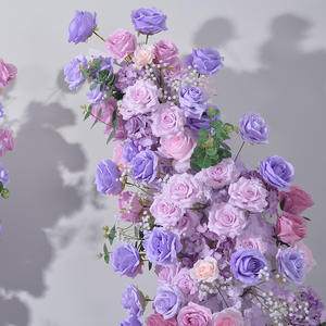 Púrpura Violeta Pampas Hierba 3D Boda Artificial Fondo Arreglo Hecho <span class=keywords><strong>a</strong></span> mano Graduación Volver Escuela Propuesta Compromiso - Product Image 4