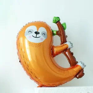 Buon compleanno decorazione per festa palloncini lamina di bradipo produttore di cartoni animati a forma di elio all'ingrosso giocattoli regalo per bambini