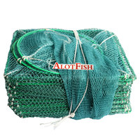 Haute cage de pêche en fil PE, haute qualité, prix d'usine, piège à crevette pliable et couchette, vente en gros