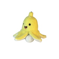 Peluche de plátano de la serie Babywolf Fruit, pequeño llavero de peluche con forma de plátano