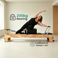 Reformers de Pilates en chêne massif pour usage en studio, lit d'exercice corporel multifonctionnel, équipement de fitness Pilates commercial avec logo personnalisé, vente en gros