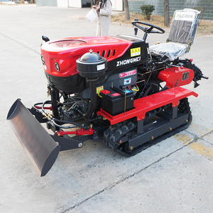 Hot Selling Zhongmei 25 1GZL-100 Agricultural Track Water Land Dual-Purpose Mini Self Propelled <b>Gasoline</b> Tiller Cultivator - Product Image 3