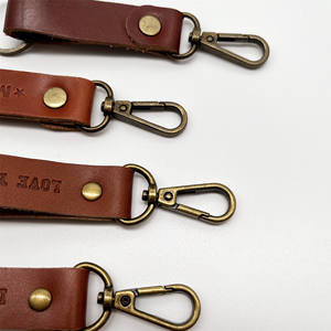 BSBH venta al por mayor de lujo pulsera de cuero genuino llavero recuerdo personalizado PU cuero llavero para Hotel portátil cartera Coche - Product Image 2