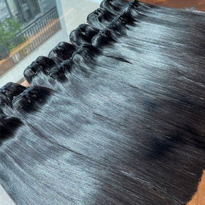 Vente en gros de cheveux humains vierges non transformés du vendeur vietnamien brut aligné sur les cuticules de qualité 12A - Product Image 1