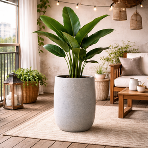 Juego de 3 Macetas Grandes de Fibra de Vidrio Ecológicas para Plantas, Macetas Altas para Interiores, Juego de Macetas para Jardín, al Mejor Precio - Product Image 3