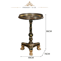 Table d'appoint en bois massif de style européen du milieu du siècle moderne, fabriquée à la main, pour salon, chambre à coucher, salle à manger, peinte à la main en rose, Yips LD-1203-0750