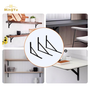 Supports d'étagère flottants à montage mural en L à <span class=keywords><strong>angle</strong></span> d'<span class=keywords><strong>angle</strong></span> en fer robuste <span class=keywords><strong>noir</strong></span> Support d'étagères en métal caché - Product Image 6