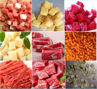 Machine à découper la viande congelée 350 550, usage industriel |   Coupe-cubes de viande automatique pour la transformation du bœuf, du porc et du poulet
