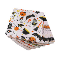 Serviettes en papier jetables personnalisées à motif Halloween, 2 plis, 20 pièces, 33x33cm, grandes carrées, en pâte de bois vierge, écologiques