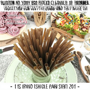 หลอดดูดแบบใช้แล้วทิ้งขนาด200มม. ย่อยสลายได้สำหรับงานปาร์ตี้และคาเฟ่ - Product Image 2