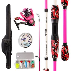 Palmer 1.8m Portable Kit complet complet <span class=keywords><strong>ensemble</strong></span> de cannes à pêche en fibre de verre cannes à pêche cannes à pêche et moulinet Combo <span class=keywords><strong>ensemble</strong></span> complet - Product Image 2