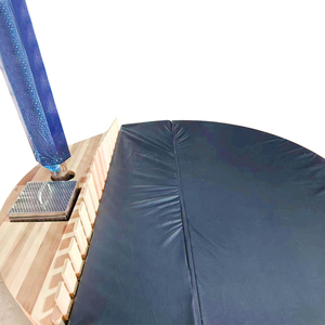 Bain à remous extérieur traditionnel en cèdre rouge canadien pour 4 personnes avec couvercle – En stock - Product Image 6