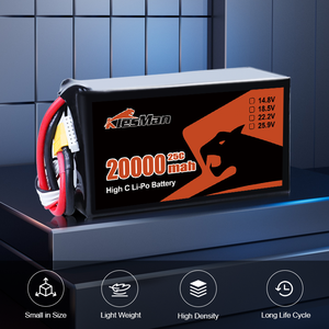 Batería de Dron de Alta Capacidad 20000mAh 6S 25C 22.2V de Polímero de Litio 4S 5S 6S para Drones RC, Aviones y Juguetes LP-20000 - Product Image 3