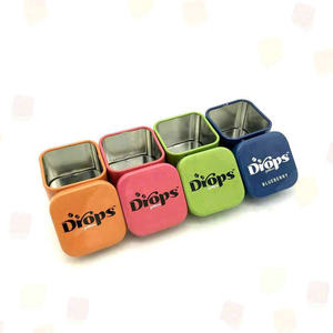 Kích thước nhỏ vuông tin <span class=keywords><strong>Cube</strong></span> con kháng tùy chỉnh tin bao bì kim loại có thể cho edibles - Product Image 2