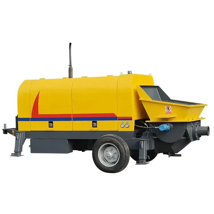 HBTS90 Portable Electrical Concrete Trailer Mixer Pump Concrete Mixer Machine