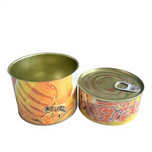 Boîte cylindrique hermétique en fer blanc de qualité alimentaire pour assaisonnements avec joint à anneau de traction et surface laquée personnalisée - Product Image 3