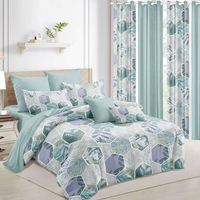 Ensemble de literie et rideaux imprimés numériquement 3D à motifs floraux en 100 % polyester pour chambre à coucher, maison et hôtel – Prix de gros abordable