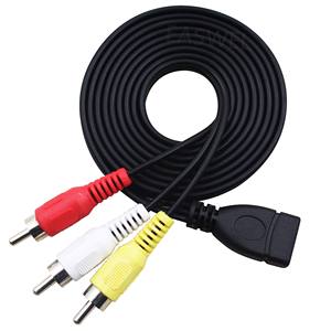 <span class=keywords><strong>สาย</strong></span>เคเบิล USB ตัวเมีย <span class=keywords><strong>ต่อ</strong></span> 3 RCA Phono AV สำหรับเชื่อม<span class=keywords><strong>ต่อ</strong></span>คอมพิวเตอร์ <span class=keywords><strong>ทีวี</strong></span> <span class=keywords><strong>สาย</strong></span>อะแดปเตอร์เสียงและวิดีโอ - Product Image 2