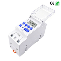 Relais temporisé numérique miniature monophasé sur rail DIN, programmable 7 jours, AC 220V/230V/12V/24V/48V, 16A, haute puissance, étanche