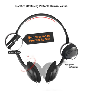 <span class=keywords><strong>Casque</strong></span> d'écoute filaire <span class=keywords><strong>Casque</strong></span> d'écoute supra-auriculaire pour bus train <span class=keywords><strong>avion</strong></span> pour cadeau musée concert école - Product Image 5
