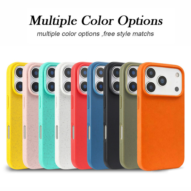 GSCASE Manufacture Soft Wheat Straw Accesorios Para Celular Biodegradable Case Women Case for iPhone 17 17 Air 17 Pro Max Orange