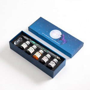 Set di penne calligrafica inglese per gli studenti gradiente vetro arte calligrafia pratica con confezione regalo per la scrittura - Product Image 6