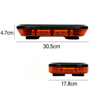 Feux de signalisation LED 30W, gyrophare, lumière d'avertissement, montage magnétique sur toit, boîtier en polycarbonate, lumière clignotante ambre, alerte de sécurité pour véhicule