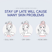 LAIKOU 3g emballage de voyage taille hydratante et éclaircissante sakura sommeil nuit crème collagène masque facial