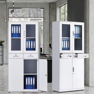 YOUBAI Modernes Design Ausziehbarer Aktenschrank mit 2 Schubladen und Schlüsselschloss aus Metall für Schul- und Gewerbenutzung mit Aluminiumrollen - Product Image 1