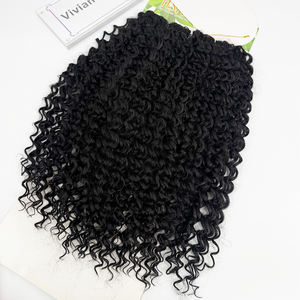 Extensiones de Cabello Sintético al por Mayor, Estilo Ruso, 24 Pulgadas, 4X Jade, Ondulado Profundo, Trenzas de Ganchillo Rubi, Cabello a Granel, Rizo Ariel, Ondulado Oceánico - Product Image 5