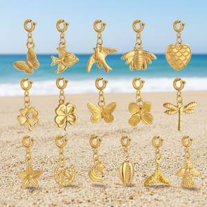 Bijoux de plage pour femmes, vente en gros, mode, bikini, acier inoxydable, boucle de maillot de bain, clip détachable, pendentif, accessoires d'été - Product Image 5