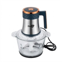 Hachoir Électrique Multifonctionnel en Verre à Grande Vente avec 4 Lames et Protection Contre la Surchauffe pour la Cuisine Domestique