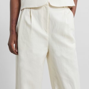 <span class=keywords><strong>Pantaloni</strong></span> <span class=keywords><strong>Larghi</strong></span> in <span class=keywords><strong>Lino</strong></span> Bianco a Vita Alta Personalizzati per <span class=keywords><strong>Donna</strong></span>, <span class=keywords><strong>Pantaloni</strong></span> Lunghi alla Moda in <span class=keywords><strong>Lino</strong></span> - Product Image 3