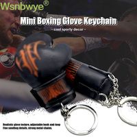 Porte-clés mini-gant de boxe personnalisé avec logo imprimé, porte-clés sac de frappe pour passionnés de boxe, porte-clés sac de sable 3D en cuir PU pour la gym et l'entraînement