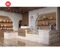 Ensemble de mobilier de boulangerie personnalisable fabriqué en usine, vitrine réfrigérée pour gâteaux sur mesure, comptoir de boulangerie en bois