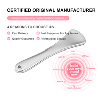 Cuillère cosmétique en métal avec logo personnalisé, mini outil de beauté pour l'application de crème pour les yeux